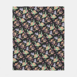 Stoppen und riechen Sie die Erdbeeren Schneckenmus Fleecedecke