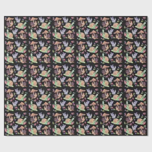 Stoppen und riechen Sie die Erdbeeren Schneckenmus Geschenkpapier (Flach)