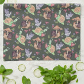 Stoppen und riechen Sie die Erdbeeren Schneckenmus Geschirrtuch (Gefaltet)