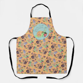 Stoppen und riechen Sie die Erdbeeren Schneckenmus Schürze