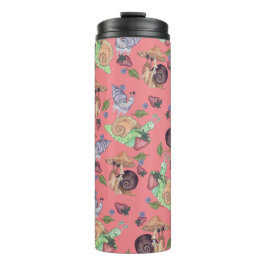 Stoppen und riechen Sie die Erdbeeren Schneckenmus Thermosbecher