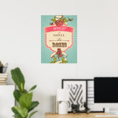 Stoppen und riechen Sie die Rose Pop Inspiration P Poster (Heimbüro)