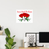 Stoppen und riechen Sie die Rose Poster (Heimbüro)