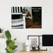 Stoppen und riechen Sie die Rose Poster (Heimbüro)