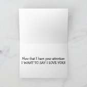 STOPPEN VOM POLIZIST ***I LIEBE SIE!*** KARTE (Innenseite)