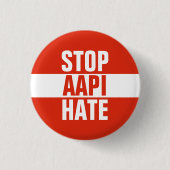 Stoppen von AAPI Hass Button (Vorderseite)