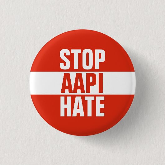 Stoppen von AAPI Hass Button (Vorderseite)
