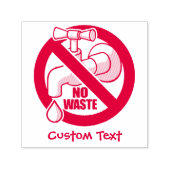 Stoppen von Wasserabfällen Permastempel (Design)