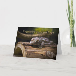 Stopping by, Birthday wishes Card Karte