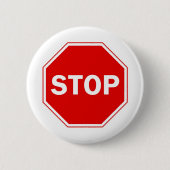 Stoppschild Button (Vorderseite)