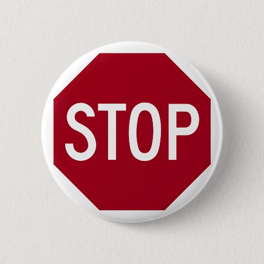 Stoppschild Button (Vorderseite)