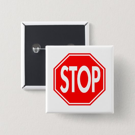 Stoppschild Button (Vorne & Hinten)