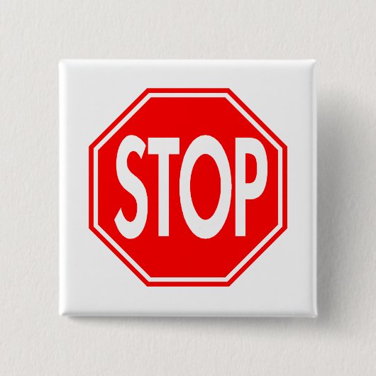 Stoppschild Button (Vorderseite)