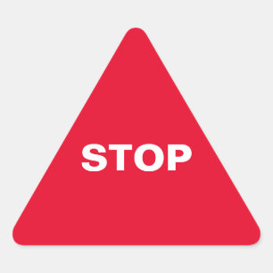 Stoppschild Dreieckiger Aufkleber