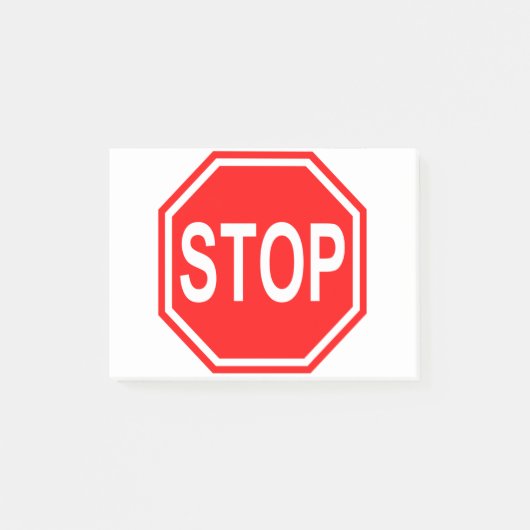 Stoppschild-Endsymbol-Endikonen-Rot-Stoppschild Post-it Klebezettel (Vorderseite)