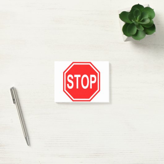 Stoppschild-Endsymbol-Endikonen-Rot-Stoppschild Post-it Klebezettel (Büro)