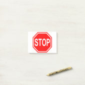 Stoppschild-Endsymbol-Endikonen-Rot-Stoppschild Post-it Klebezettel (Auf Schreibtisch)
