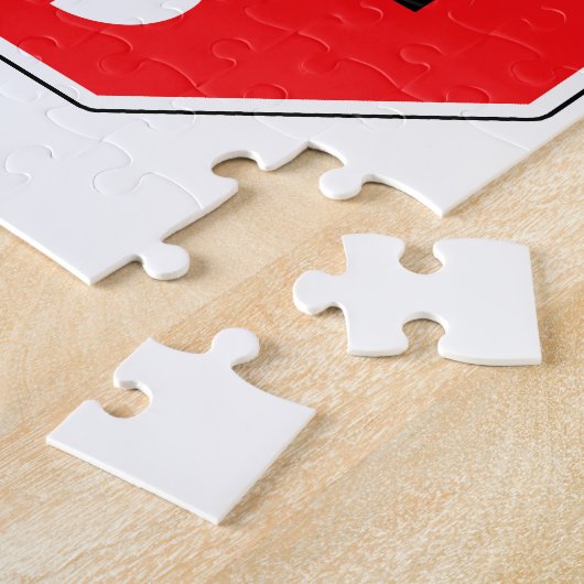 Stoppschild für eine Ursache Puzzle (Seite)