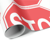 Stoppschild Geschenkpapier (Rolleneckpunkt)