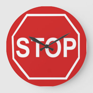 Stoppschild Große Wanduhr