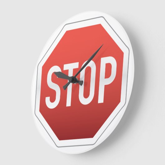 Stoppschild Große Wanduhr (Winkel)