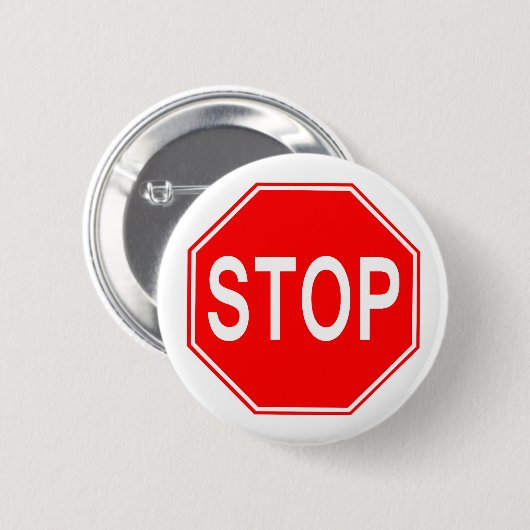 Stoppschild - Knopf Button (Vorne & Hinten)