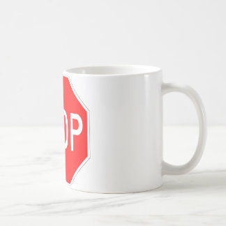 Stoppschild kundengerecht kaffeetasse
