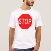 Stoppschild kundengerecht T-Shirt (Vorderseite)