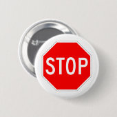 Stoppschild - Landstraßen-Hexagon Button (Vorne & Hinten)