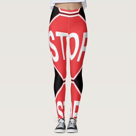 Stoppschild Leggings (Vorderseite)