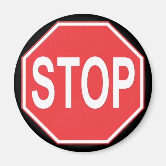 Stoppschild Magnet (Vorne)