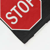 Stoppschild Muster Fleece Kinderdecke (Ecke)