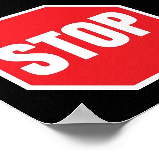 Stoppschild Poster (Ecke)