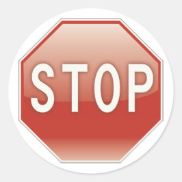 Stoppschild Runder Aufkleber