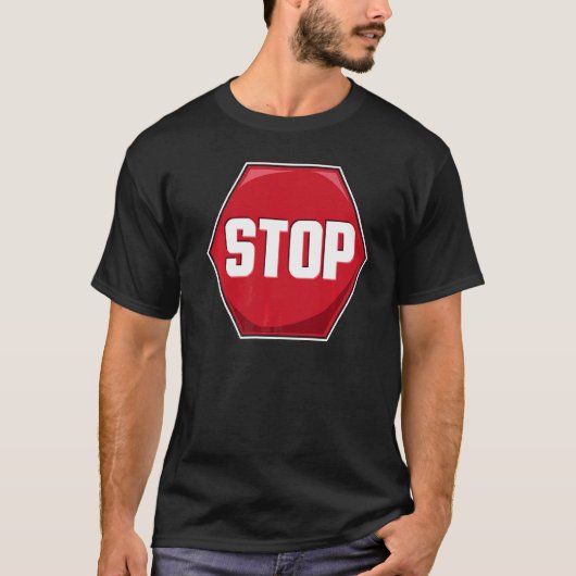 Stoppschild T-Shirt (Vorderseite)