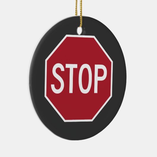 Stoppschild-Verzierung Keramikornament (Rechts)