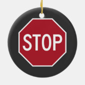 Stoppschild-Verzierung Keramikornament (Hinten)