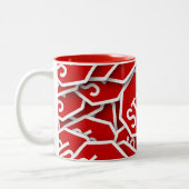 Stoppschild Zweifarbige Tasse (Links)