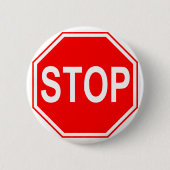 Stoppschildknopf Button (Vorderseite)