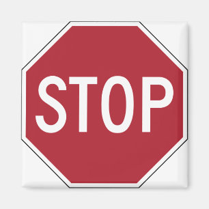 Stoppschildsymbol Magnet