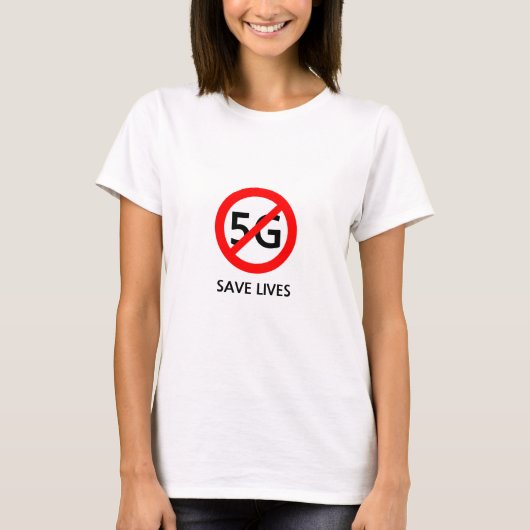 Stoppt 5G und rette Leben T-Shirt (Vorderseite)