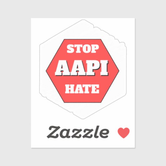 Stoppt AAPI-Hass Rechteckig Aufkleber (Blatt)