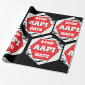 Stoppt AAPI-Hass Rechteckig Geschenkpapier (Ungerollt)