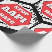 Stoppt AAPI-Hass Rechteckig Geschenkpapier (Ecke)