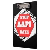 Stoppt AAPI-Hass Rechteckig Klemmbrett (Links)