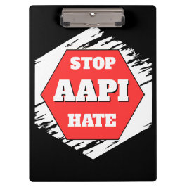 Stoppt AAPI-Hass Rechteckig Klemmbrett