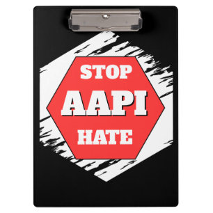 Stoppt AAPI-Hass Rechteckig Klemmbrett