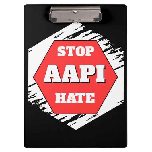 Stoppt AAPI-Hass Rechteckig Klemmbrett (Vorderseite)