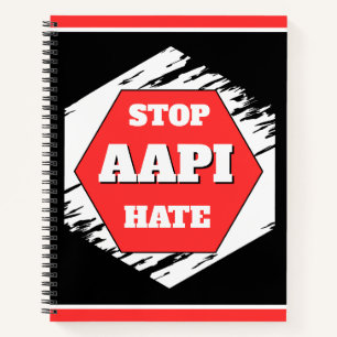Stoppt AAPI-Hass Rechteckig Notizblock