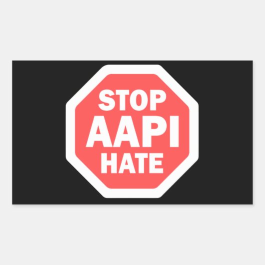 Stoppt AAPI-Hass Rechteckig Rechteckiger Aufkleber (Vorderseite)